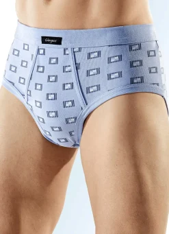 Sechserpack Slips aus Feinripp, mit Eingriff, bunt dessiniert