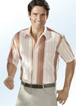 Seersucker Hemd mit schönem Streifen-Dessin