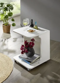 Servierwagen aus massivem Buchenholz