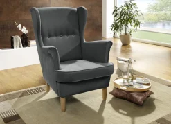 Sessel mit Holzfüßen