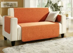 Sessel-,Couch- und Armlehnenschoner mit Bandeinfassung