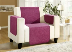 Sessel-,Couch- und Armlehnenschoner mit Bandeinfassung