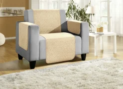 Sessel-,Couch- und Armlehnenschoner mit Bandeinfassung