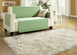 Sessel-,Couch- und Armlehnenschoner mit Bandeinfassung