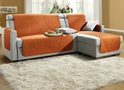 Sessel-,Couch- und Armlehnenschoner mit Bandeinfassung