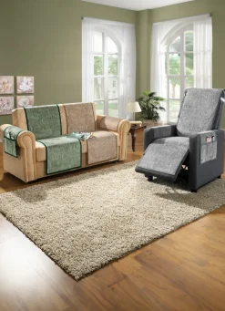 Sessel-,Couch- und Armlehnenschoner mit Anti-Rutsch-Beschichtung