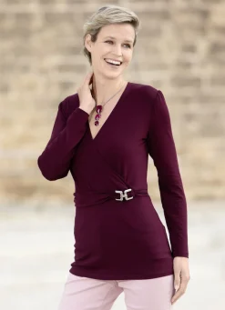 Shirt in Wickeloptik in 2 Farben