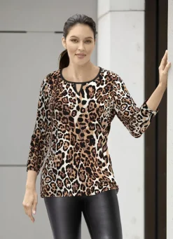 Shirt mit aktuellem Tierfell-Dessin