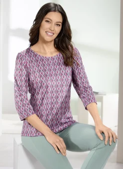 Shirt mit Allover-Druck in 2 Farben