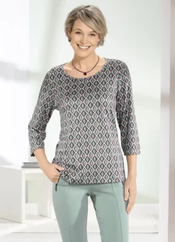 Shirt mit Allover-Druck in 2 Farben