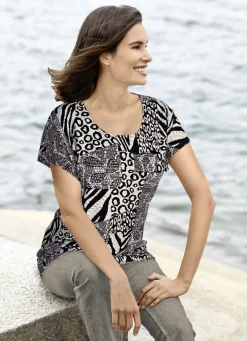 Shirt mit überschnittener Schulterpartie