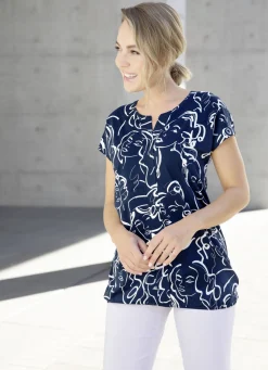 Shirt mit dekorativem Schlitz in 2 Farben