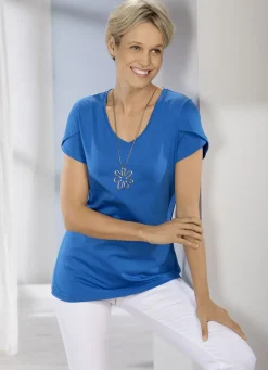 Shirt mit doppellagigen, kurzen Ärmeln in 3 Farben