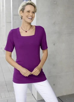 Shirt mit interessantem Halsausschnitt in 3 Farben