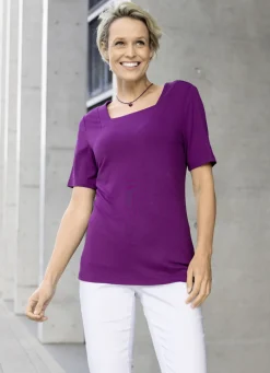 Shirt mit interessantem Halsausschnitt in 3 Farben