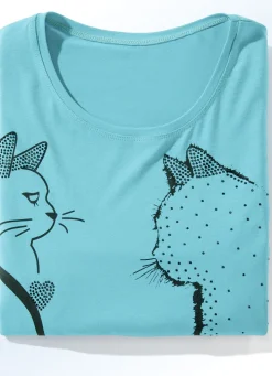 Shirt mit Kontrast-Druck in 2 Farben