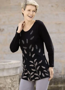 Shirt mit kontrastfarbenem Druck