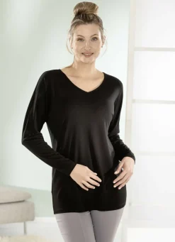 Shirt mit langen Fledermausärmeln