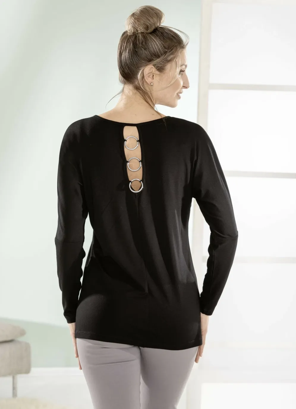 Shirt mit langen Fledermausärmeln