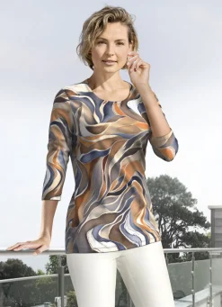 Shirt mit 3/4-langen Ärmeln in 4 Farben