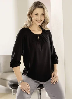 Shirt mit Schlitz in 2 Farben