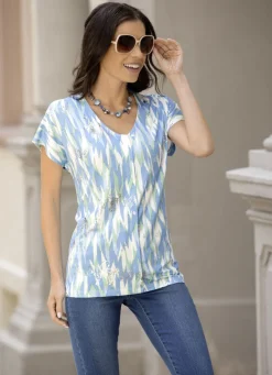 Shirt mit silberfarbenem Foliendruck