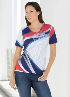 Shirt mit silberfarbenem Glanzdruck