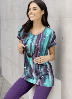 Shirt mit silberfarbenem Foliendruck