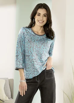 Shirt mit silberfarbenen Zierplättchen