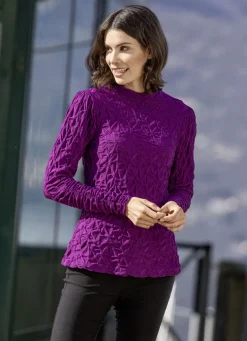 Shirt mit Stehkragen in 2 Farben