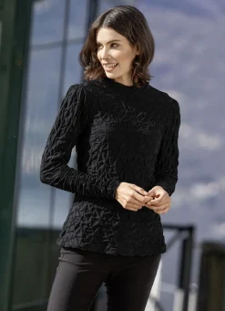 Shirt mit Stehkragen in 2 Farben