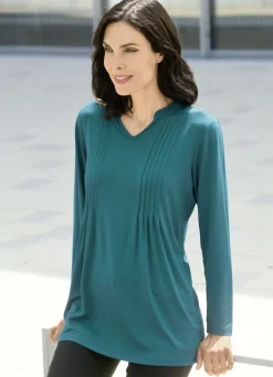 Shirt mit Stehkragen in 2 Farben