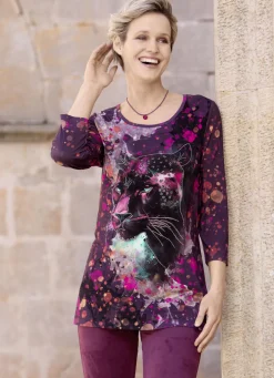 Shirt mit Strasszier im Vorderteil