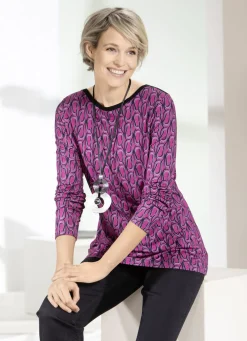 Shirt mit U-Boot-Ausschnitt