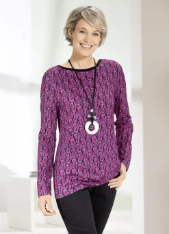 Shirt mit U-Boot-Ausschnitt