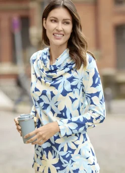 Shirt mit Wasserfallausschnitt