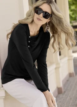 Shirt mit Zierknöpfen