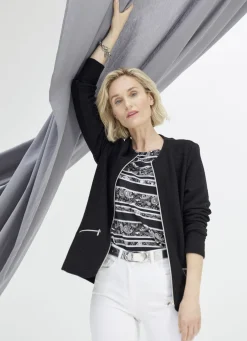 Shirtjacke mit durchgehendem Reißverschluss