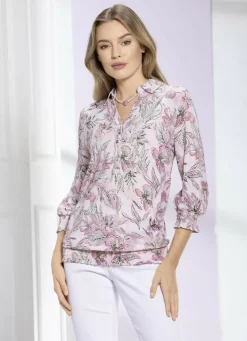 Shirt-Tunika mit aparter Kragenlösung