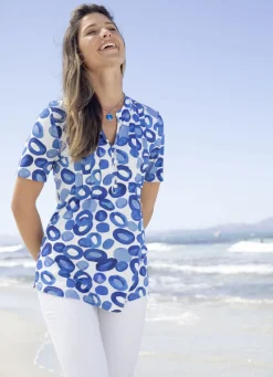 Shirt-Tunika mit Biesenzier