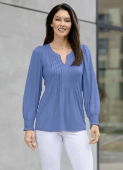 Shirt-Tunika mit Elastan