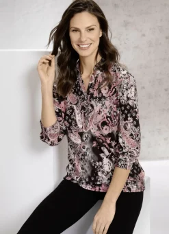 Shirt-Tunika mit farbbrillantem Druck