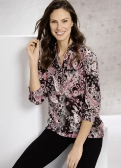 Shirt-Tunika mit farbbrillantem Druck
