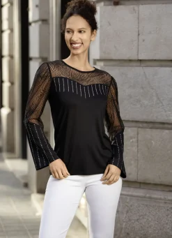 Shirt-Tunika mit Nietenzier