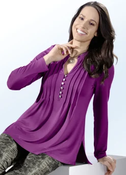 Shirt-Tunika mit Schmuckknopfleiste
