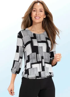 Shirt-Tunika mit Schmuckknöpfen