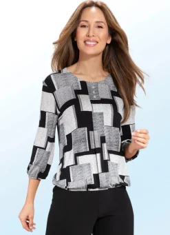 Shirt-Tunika mit Schmuckknöpfen