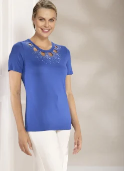 Shirt-Tunika mit Strasssteinen