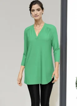 Shirt-Tunika mit V-Ausschnitt