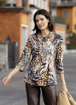 Shirt-Tunika mit V-Ausschnitt